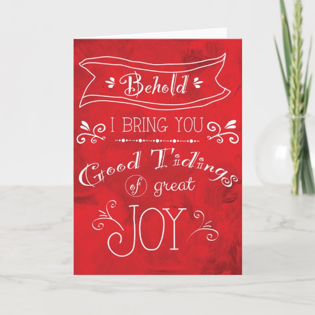 Cartes Pour Fêtes Annuelles Tidings of Joy Greeting Card par Jan Marvin (Devant)