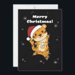 Cartes Pour Fêtes Annuelles Tigre Christmas Snow Winter Animals Tiger Adult Cl<br><div class="desc">Le tigre pour Noël avec des lumières de fées. Animaux amusants avec des cadeaux et de la neige aux vacances. Aussi drôle pour Noël en juillet. Les tigres sont des animaux doux et parfaits pour Noël.</div>