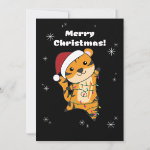 Cartes Pour Fêtes Annuelles Tigre Christmas Snow Winter Animals Tiger Adult Cl