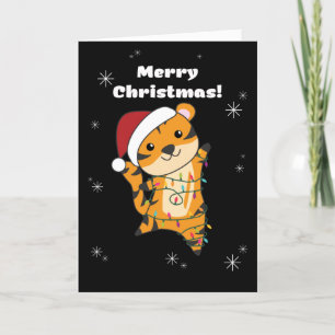 Cartes Pour Fêtes Annuelles Tigre Christmas Snow Winter Animals Tiger Adult Cl