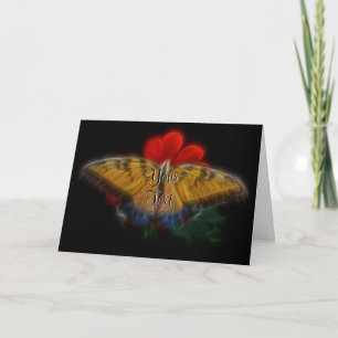 Cartes Pour Fêtes Annuelles Tigre fracté du papillon