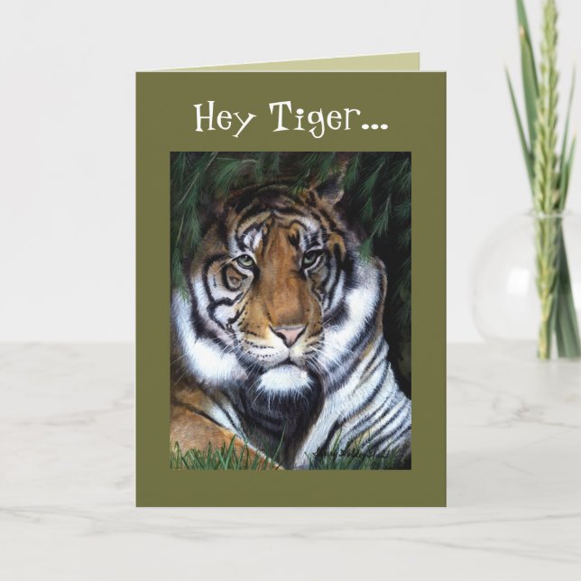 Cartes Pour Fêtes Annuelles Tigre Valentine (Devant)
