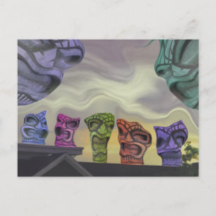 Cartes Pour Fêtes Annuelles Tiki Aube