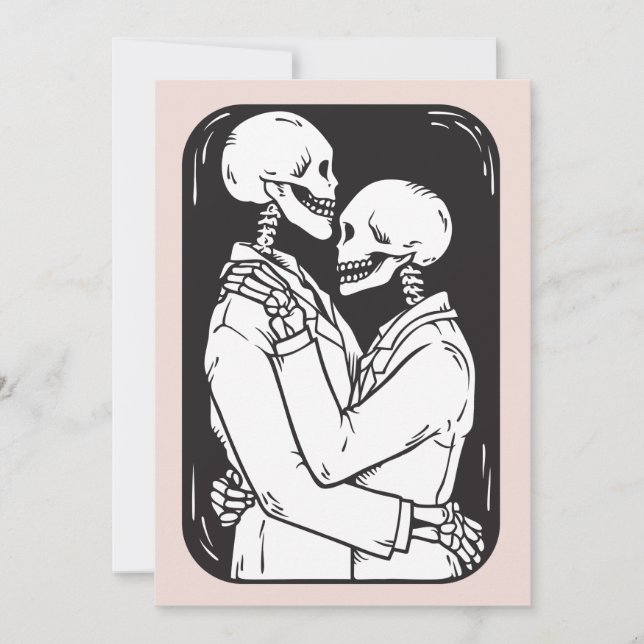 Cartes Pour Fêtes Annuelles Til Death Skeleton Heureuse Sainte-Valentin (Devant)