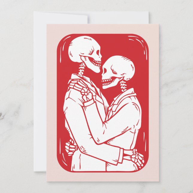 Cartes Pour Fêtes Annuelles Til Death Skeleton Heureuse Sainte-Valentin (Devant)