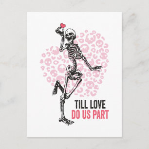Cartes Pour Fêtes Annuelles Till Love nous Part Valentine Skeletons