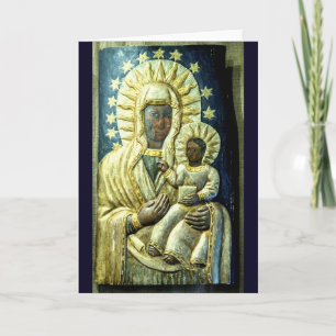 Cartes Pour Fêtes Annuelles Timbre de Noël de la Vierge Noire