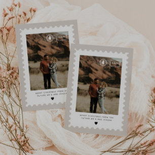 Cartes Pour Fêtes Annuelles Timbre de Poche de Noël pour les Fiançailles Photo