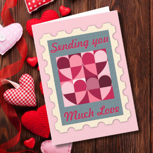 Cartes Pour Fêtes Annuelles Timbre Envoyant Beaucoup d'Amour pour la Saint-Val
