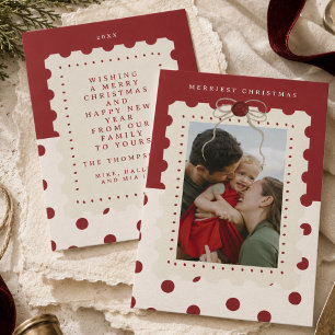Cartes Pour Fêtes Annuelles Timbre Postal Vintage Famille Photo Noël