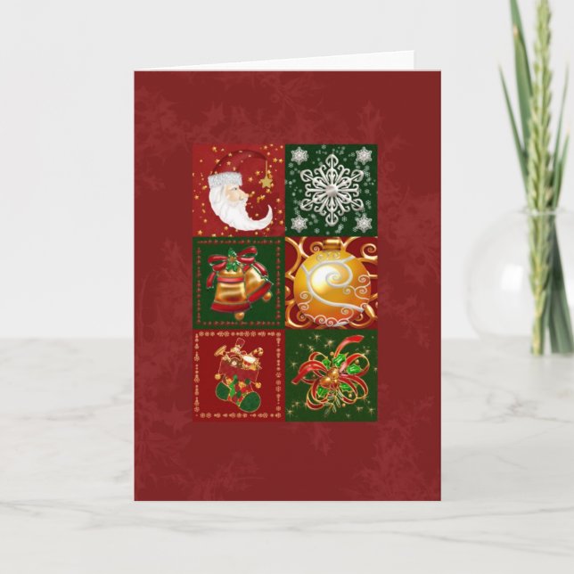 Cartes Pour Fêtes Annuelles Timbres de Noël (Devant)