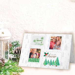 Cartes Pour Fêtes Annuelles Timbres-poste et sapin de Noël