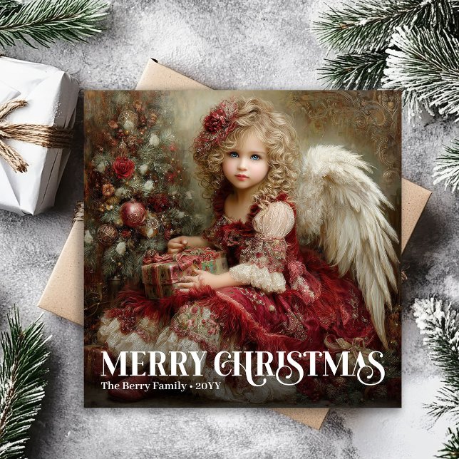 Cartes Pour Fêtes Annuelles Timeless Angelic Victorian Christmas Greeting Card (Timeless Angelic Victorian Christmas Greeting Card)