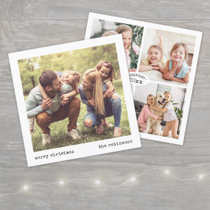 Cartes Pour Fêtes Annuelles Timographe minimaliste moderne Collage photo de No