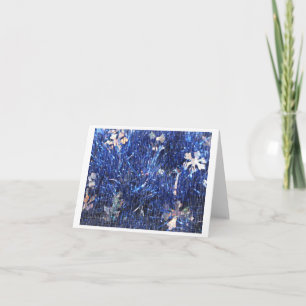 Cartes Pour Fêtes Annuelles Tinsel bleu avec superposition de cratère