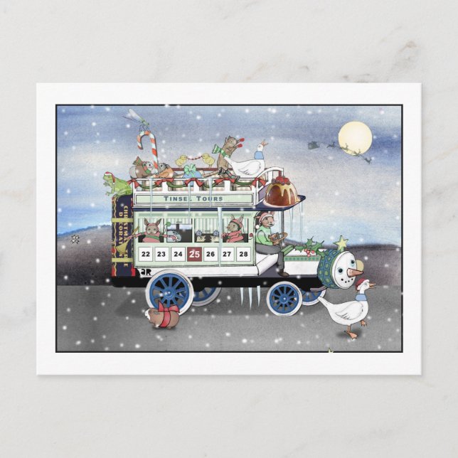 Cartes Pour Fêtes Annuelles Tinsel Tours (Devant)