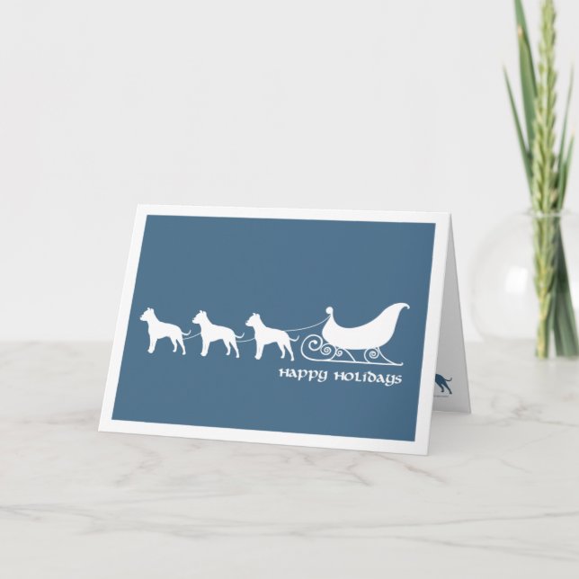 Cartes Pour Fêtes Annuelles Tirer Des Taureaux De Père Noël (Devant)