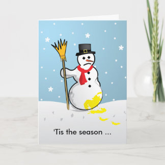 Cartes Pour Fêtes Annuelles 'Tis le bonhomme de neige triste de saison…