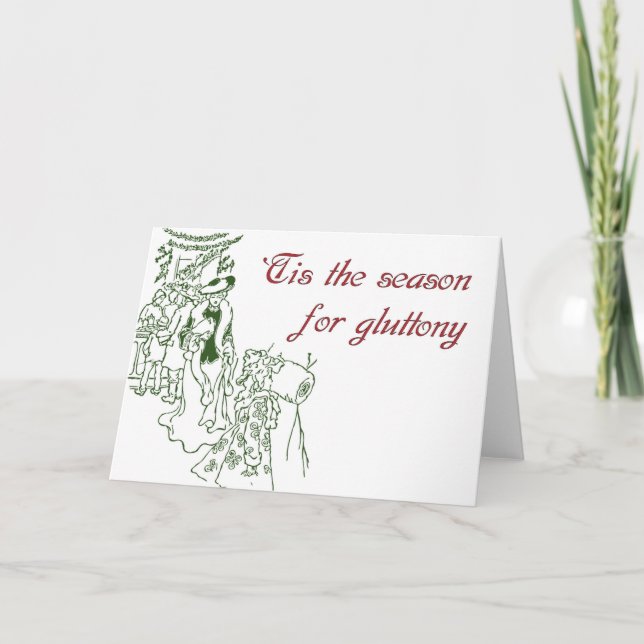 Cartes Pour Fêtes Annuelles 'Tis Season for Glutton - Christmas Card (Devant)