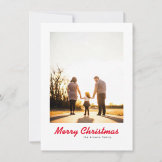 Cartes Pour Fêtes Annuelles Titre de famille personnalisé Holly