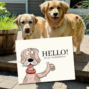 Cartes Pour Fêtes Annuelles Titre Typographie Chien de Dessin Animé Mignon Pou