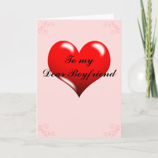 Cartes Pour Fêtes Annuelles "To My Dear Boyfriend"