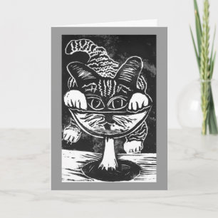 Cartes Pour Fêtes Annuelles Toasting in the New Year Block Print