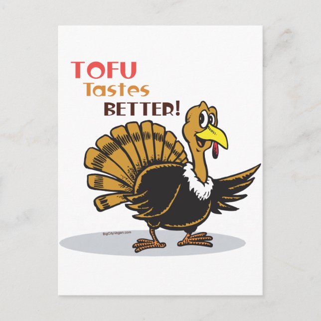 Cartes Pour Fêtes Annuelles Tofu Thanksgiving (Devant)