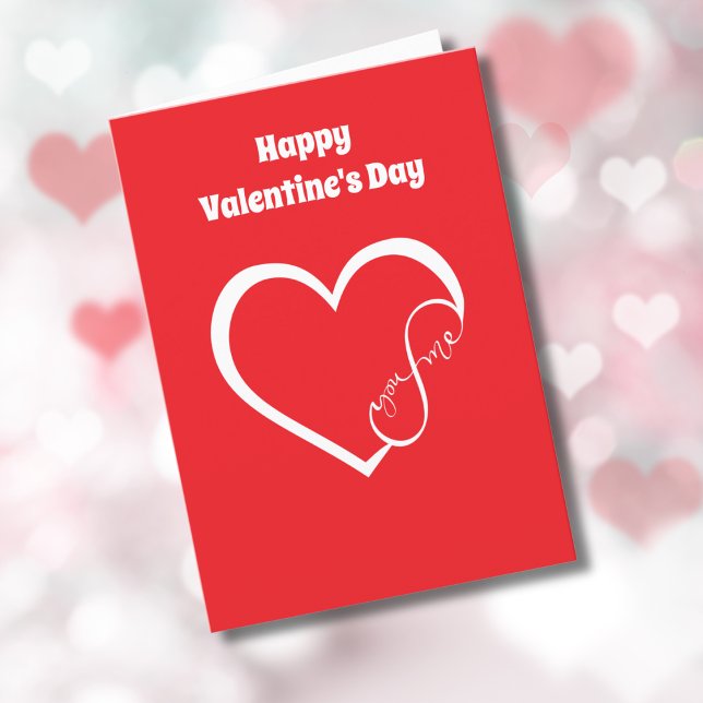 Cartes Pour Fêtes Annuelles Toi et moi pour l'infini, Photo personnalisée Sain (Créateur téléchargé)