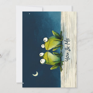 Cartes Pour Fêtes Annuelles Toi & Moi Grenouilles – Jolie illustration d'anima