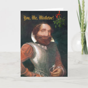 Cartes Pour Fêtes Annuelles Toi, Moi, MISTLETOE ! Noël