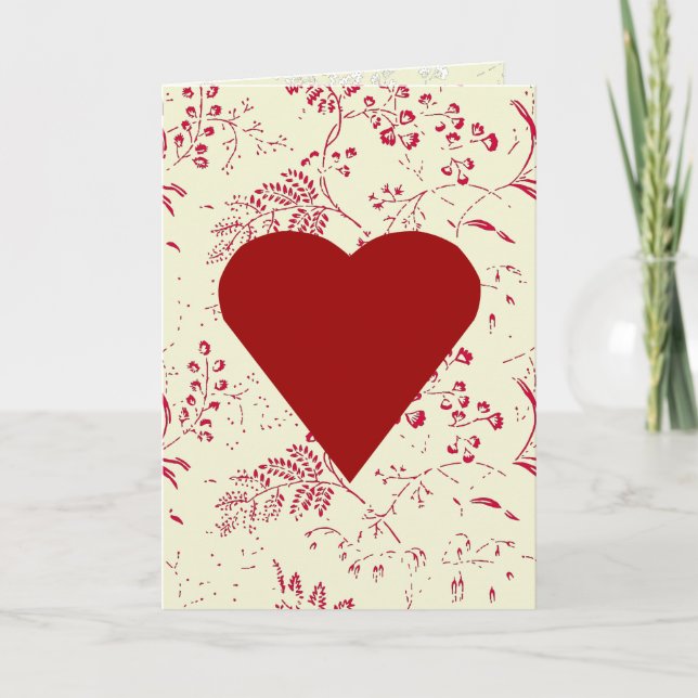 Cartes Pour Fêtes Annuelles Toile Heart Valentine (Devant)