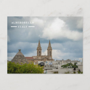 Cartes Pour Fêtes Annuelles Toit de trullo et tours jumelles d'église de Pouil