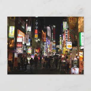 Cartes Pour Fêtes Annuelles Tokyo néons la nuit Japon
