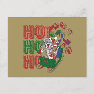 Cartes Pour Fêtes Annuelles Tom et Jerry livrent des cadeaux dans un hangar