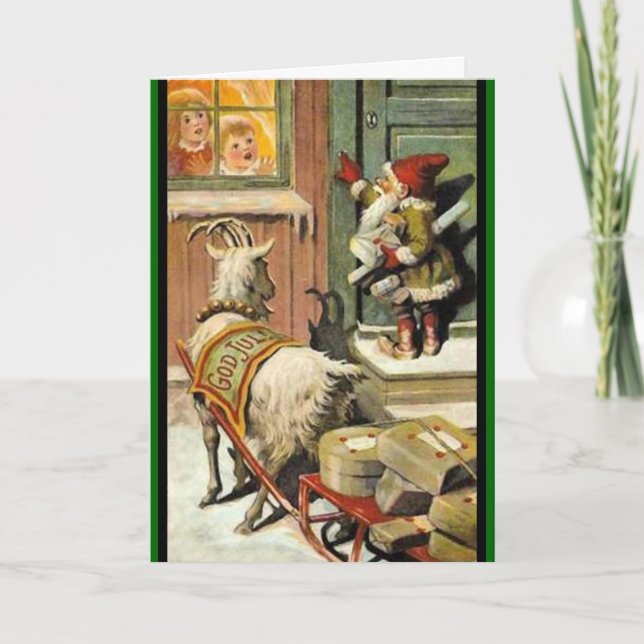 Cartes Pour Fêtes Annuelles Tomte Nisse, aka père noël (Devant)