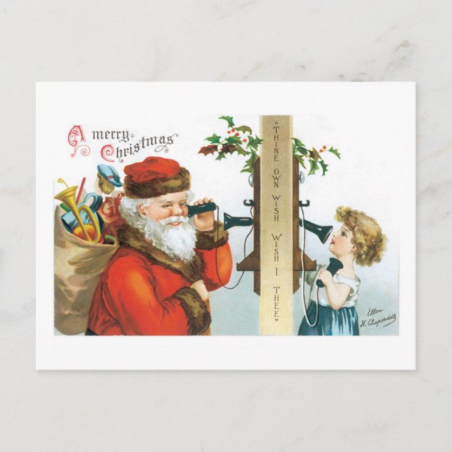 Cartes Pour Fêtes Annuelles Ton Souhait - Souhait Je Te - Ellen Clapsaddle (Devant)