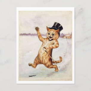 Cartes Pour Fêtes Annuelles Top Cat ! par Louis Wain Holiday Postcard