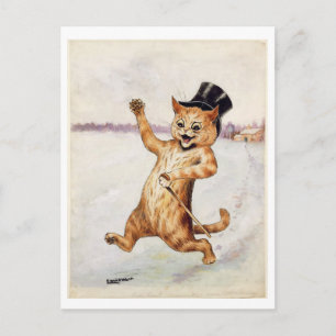Cartes Pour Fêtes Annuelles Top Cat ! par Louis Wain Holiday Postcard