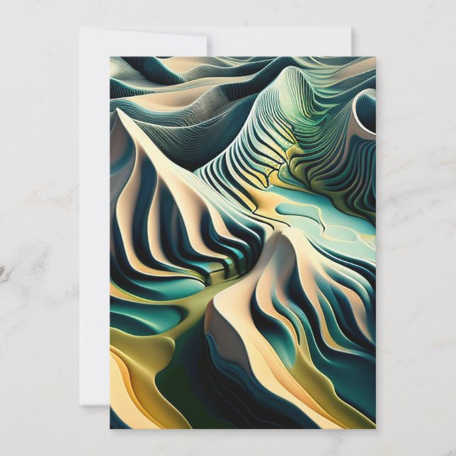 Cartes Pour Fêtes Annuelles Topographic currents (Devant)