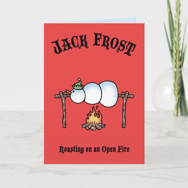 Cartes Pour Fêtes Annuelles Torréfaction de Jack Frost (Devant)