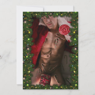 Cartes Pour Fêtes Annuelles torse masculin six pack ventre nu de SlipperyJoe