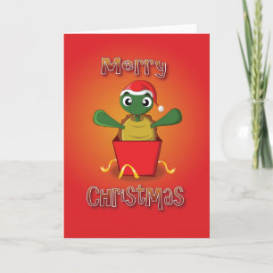 Cartes Pour Fêtes Annuelles tortue - boîte - Joyeux Noël