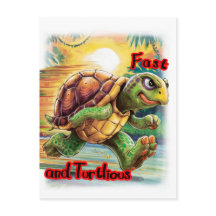 Tortue de dessin animé la plus rapide du monde sur