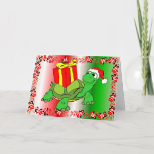 Cartes Pour Fêtes Annuelles Tortue ou tortue de Noël