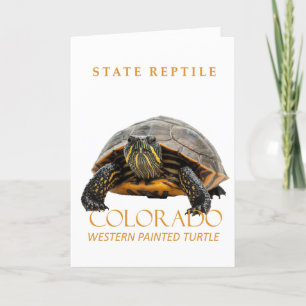Cartes Pour Fêtes Annuelles Tortue peinte occidentale du territoire du Colorad