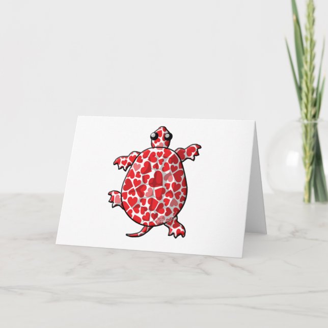 Cartes Pour Fêtes Annuelles Tortues de Valentine (Devant)
