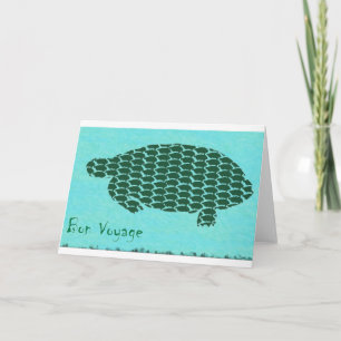 Cartes Pour Fêtes Annuelles Tortues de voyage de fève
