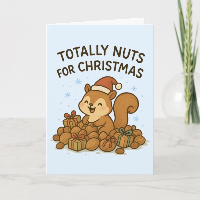 Cartes Pour Fêtes Annuelles Totally Nuts - Cute Christmas Card (Devant)