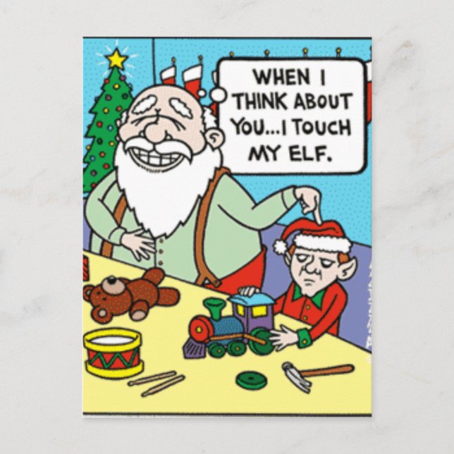 Cartes Pour Fêtes Annuelles Touch My Elf (Devant)